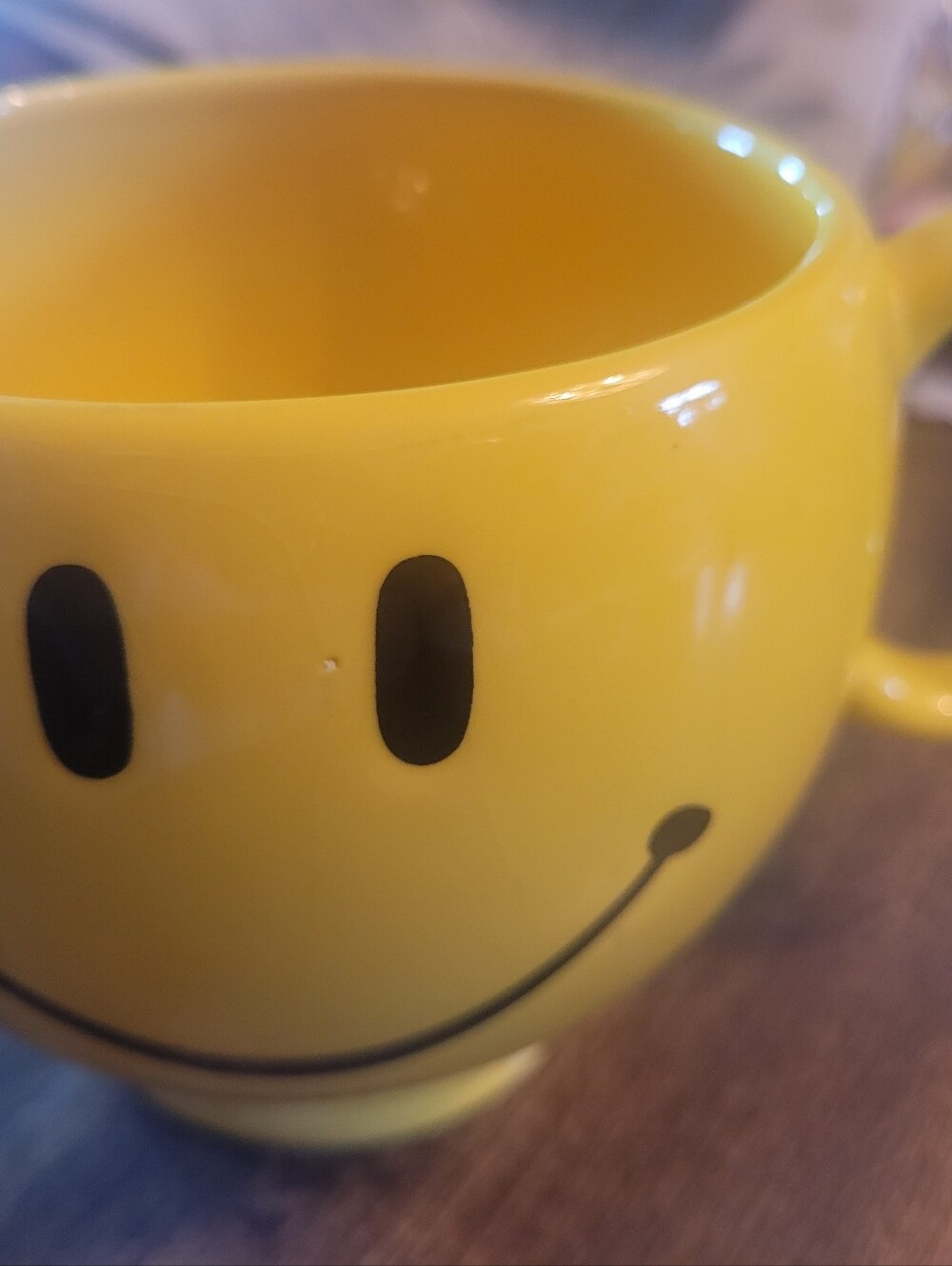 Yellow Smiley Face Ceramic Mug